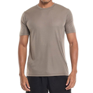 Hombres gimnasio secado rápido cuatro vías estiramiento Regular Fit camiseta ejercicio Activewear Atlético Fitness deporte manga corta Camisetas - Product Image 1