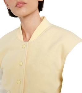 Chaqueta Universitaria XL para Mujer al por Mayor, Chaqueta Corta 100% Lana con Forro de Lino, Tela Estampada de Cuero Genuino 2026 - Product Image 3