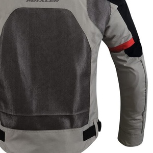 CE Approved <b>Men's</b> Lightweight <b>Summer</b> Waterproof Motorcycle <b>Jacket</b> with Stand Collar and Front Logo Reversible Design Air Vents - Product Image 6