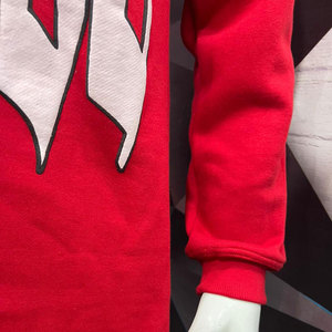 Sweat à capuche en polaire bleu uni de haute qualité pour homme, design imprimé en relief personnalisé, effet vieilli, 100 % coton, coupe-vent - Product Image 3