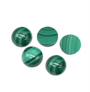 Malachite ronde pierres précieuses Cabochons en gros malachite naturelle polie pierres vertes, formes mixtes pour la conception de bijoux - Product Image 3