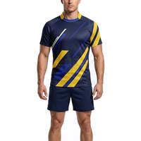 Maillot de rugby athlétique pour hommes, chemise de sport à manches courtes, idéal pour l'entraînement en équipe et les jeux en plein air