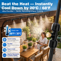 Système de brumisation fine pour extérieur, buse de brumisation en laiton pour patio, jardin, serre, paysage, brumisation et humidification