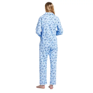 OEM 2024 personnalisé femmes grande taille chemises de nuit à manches longues coupe ajustée décontracté pour été hiver imprimé vêtements de nuit longueur courte - Product Image 2