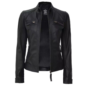 Pour 2025 nouvelle saison haute qualité automne Slim Fit unisexe en cuir véritable veste col montant vente chaude - Product Image 1