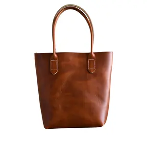 Оптовая продажа многоразовая кожаная сумка большой емкости для женщин Сделай Сам ваш Креативный дизайн натуральная кожа сумка для женщин