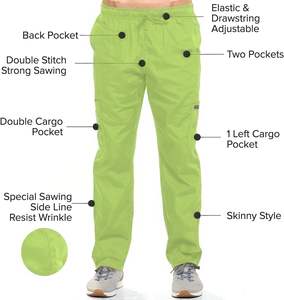 Ensembles d'uniformes de gommage unisexe avec logo personnalisé combinaisons de gommage médical médecin infirmière hôpital coton respirant style extensible - Product Image 5