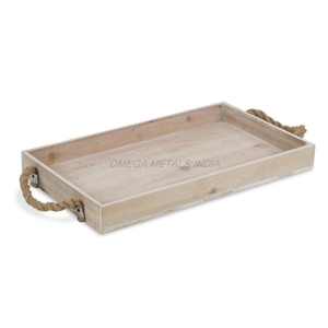 Excellent Quality Wooden <b>Tray</b> Set in Elegant White Color with Octagonal Shape and Stylish Design Perfect for <b>Serving</b> Drinks - Product Image 4