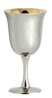 Gobelet à vin en argent Judaica Elegance, personnalisable, en laiton nickelé, coupe Kiddush juive plaquée argent, 240 ml/300 ml, fait main, sans plomb