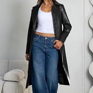 Manteau en cuir pour femme de qualité supérieure, style moderne, tissu confortable, idéal pour l'hiver - Product Image 5