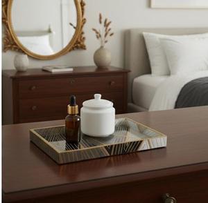 Bandeja de Servicio de Madera MDF con Recubrimiento de Esmalte, Diseño para Hoteles y Restaurantes, Utensilios de Cocina, Bandeja de Mesa de Alta Calidad - Product Image 6