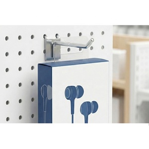 Waterproof <b>Clear</b> <b>Plastic</b> Hang Tabs Promotional Grocery Retail Display Euro Hole Adhesive Back 51x50mm - Product Image 4