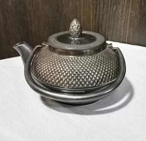 Tetera con acabado antiguo de latón elegante con perilla y Asa elegantes para mesa de comedor, teteras para servir té y café - Product Image 6