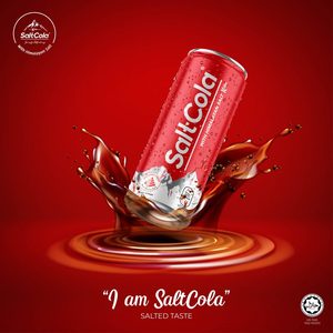 Refresco Carbonatado HALAL Bajo en Carbohidratos con Sabor a Caramelo Salado Marrón y Sal del Himalaya, 0.32L, Envase en Lata, Listo para Enviar, Hecho en Malasia, Frío - Product Image 2