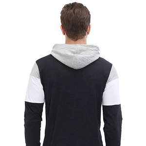 เสื้อมีฮู้ดของผู้ชายผ้าโพลีเอสเตอร์ผ้าฝ้าย100% คุณภาพดีไซน์เรียบพิมพ์โลโก้ได้ตามต้องการสำหรับฤดูหนาว - Product Image 4