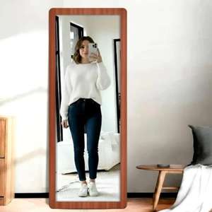 Superior Grade Bamboo Wooden Wall <b>Mirror</b> with Eco-Friendly Natural Style <b>Mirror</b> for Bathroom Vanity and Home Decorations Use - Product Image 5