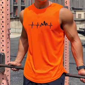 Venta caliente hombres hielo seda Fitness chaleco hombres sin mangas transpirable secado rápido tela que absorbe la humedad deportes Top verano nuevo - Product Image 1