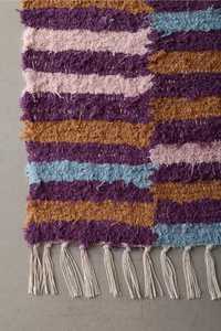 Alfombra Moderna Reversible de Algodón Tejido con Diseño Geométrico Irregular y Borlas para Camping, Hogar y Viajes - Product Image 5