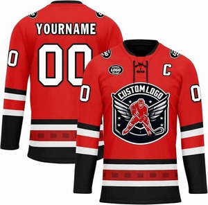 Jersey de hockey sobre hielo con logotipo personalizado de alta calidad: 100% poliéster, ropa antibacteriana y de secado rápido para hombres adultos - Product Image 5