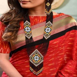 Nueva llegada 2025 diseñador semilla nativa trabajo collar con cuentas conjunto hermoso gargantilla patrón collares para fiesta de boda, ocasiones - Product Image 2