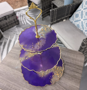 ที่วางคัพเค้กใสขายดี ของตกแต่งงานแต่งงาน ของตกแต่งบ้าน ที่วางเรซิ่นอีพ็อกซี่ รับทำตามขนาด รุ่นเรือหลากสี - Product Image 5