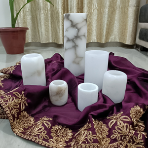 Venta al por mayor de fábrica de bajo precio de diseño personalizado de piedra de ónix natural tarros de vela Venta caliente soporte de vela para la decoración del hogar de Navidad - Product Image 2