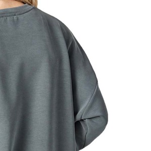 Mujer 2026 poliéster de gran tamaño/algodón Anti-retráctil 300g sudadera de lana pesada Venta al por mayor bordado decoración gota - Product Image 6