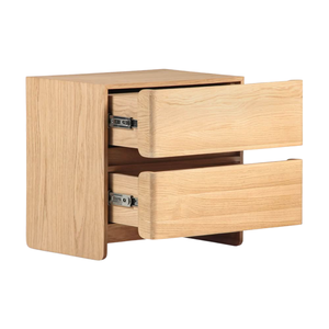 Minimalist 2-Drawer Nightstand Modern <b>Bedside</b> Table for Bedroom <b>Storage</b> Cabinet Elegant Side Table for Home Furniture - Product Image 4