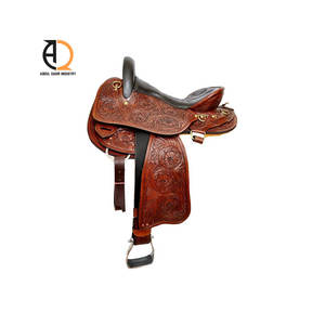 Selle de cheval de course western anglaise de qualité confortable, fabriquée à la main en cuir - Product Image 4
