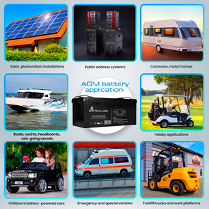 แบตเตอรี่เอ็กซ์ตร้าลิงค์ AGM 12V 200Ah ไม่ต้องดูแลรักษา สำหรับอินเวอร์เตอร์พลังงานแสงอาทิตย์ ยูพีเอส แบตเตอรี่กรด AGM 200Ah 55 กก. - Product Image 6