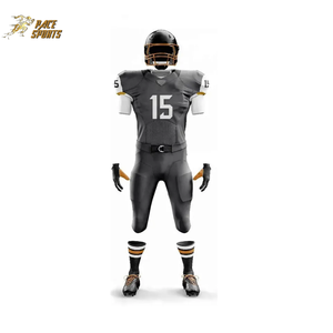 ชุดอเมริกันฟุตบอลสีขาวดำ ดีไซน์ระบายอากาศได้ดี ขายดี คุณภาพสูง ไซส์ใหญ่ ปรับแต่งได้ ป้องกันแบคทีเรีย - Product Image 4