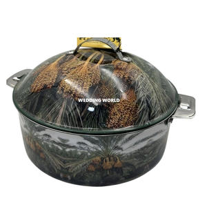 Casseroles en métal de luxe de forme ronde de qualité supérieure, vaisselle classique faite à la main, casseroles en métal de qualité supérieure - Product Image 4