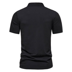Venta al por mayor de alta calidad logotipo personalizado bordado de los hombres para los polos de algodón de punto camisetas de golf con diseño liso - Product Image 2