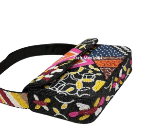 Sacs à main décontractés élégants faits à la main avec des paillettes et des perles, fermeture magnétique et design léger pour femmes - Mode personnalisée - Product Image 5