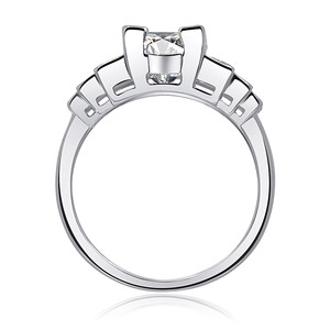 Luxury 18K 14K <b>925</b> <b>Silver</b> Round Cut VVS Moissanite & Diamond Halo Engagement Wedding <b>Ring</b> for Women Fine Jewelry - Product Image 5