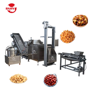 Snack Máy làm hạt đậu có hương vị khoai tây chiên nồi chiên trộn quy mô nhỏ chiên hạt điều Đậu phộng chiên dây chuyền sản xuất - Product Image 4