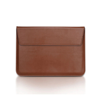Étui pour ordinateur portable en cuir pour modèles MacBook Air et Pro, fermeture à glissière, portable et grande capacité