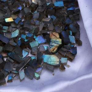 Labradorite grise en cristal d'améthyste rose, pierre de quartz brut, perles, prix d'usine - Product Image 6