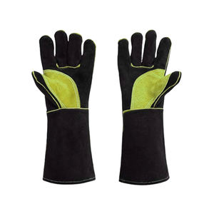 NOUVEAU Gants de sécurité industrielle en cuir pour le soudage Respirant 7 oz Epaisseur 16INCH Longueur Knit Wrist Cuff Anti-Impact Protection - Product Image 4