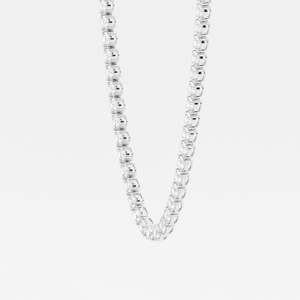 Collier de chaîne de tennis clouté en diamant de laboratoire de haute joaillerie à la mode en or blanc massif 18 carats bijoux de mariée classiques faits à la main - Product Image 3