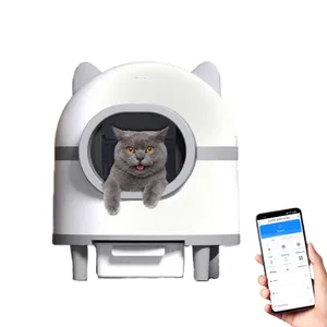 2024 New Fashion Design High quality Luxury Low Noise Smart APP Automatic Cleaning Kitty Litter Box Cat Toilet Litter