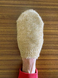 Gant de Jute Naturel Personnalisable Durable Environmental Friend Shower Scrubber Gant Exfoliant en Lin Indien pour le Bain du Corps - Product Image 4