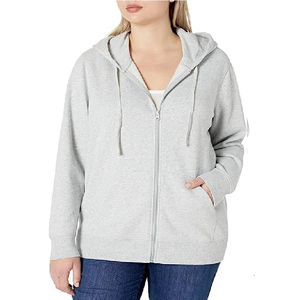 Vêtements pour femmes de luxe à la mode Sweats à capuche à fermeture éclair complète de couleur unie de grande taille Sweats à capuche élégants à coupe ajustée au design personnalisé - Product Image 1