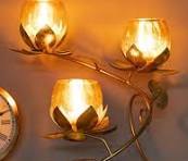 Portavelas de Pilar hecho a mano decorativo de Metal dorado mesa para Navidad, portavelas de Diwali decoración del hogar, decoración de mesa - Product Image 4