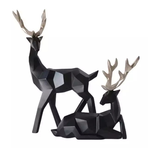 Prix d'usine de Noël Lot de 2 pièces moulées en aluminium de renne Nouveau design Articles suspendus Impression perlée pour arbre de Noël Topper - Product Image 2