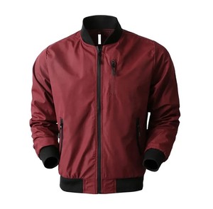 Chaqueta de bombardero con cremallera y cuello levantado de alta calidad para hombre Estilo de lona de invierno Moda de calle alta - Product Image 5