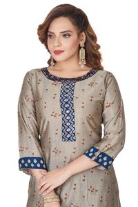 Vêtements ethniques indiens ensemble Kurti long vêtements pour femmes femme indienne Kurti imprimé numérique indien Kurtis avec pantalon Palazzo - Product Image 5