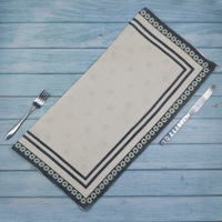 100% serviettes de table carrées en pur lin motifs imprimés vintage doux avec ourlet pour hôtels et cuisine