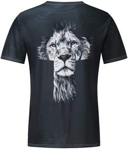 เสื้อยืดลายลูกเรือโพลีเอสเตอร์สำหรับผู้ชายเสื้อยืดลายนูนสำหรับฟิตเนส100% พิมพ์ซับลิเมชันงานตามสั่ง - Product Image 6