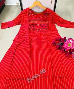 Ropa diaria Algodón Impreso Anarkali Último diseño de moda Ropa lista Precio bajo con Dupatta Jackate Vestido indio Ropa al por mayor Shalwar Kameez - Product Image 5